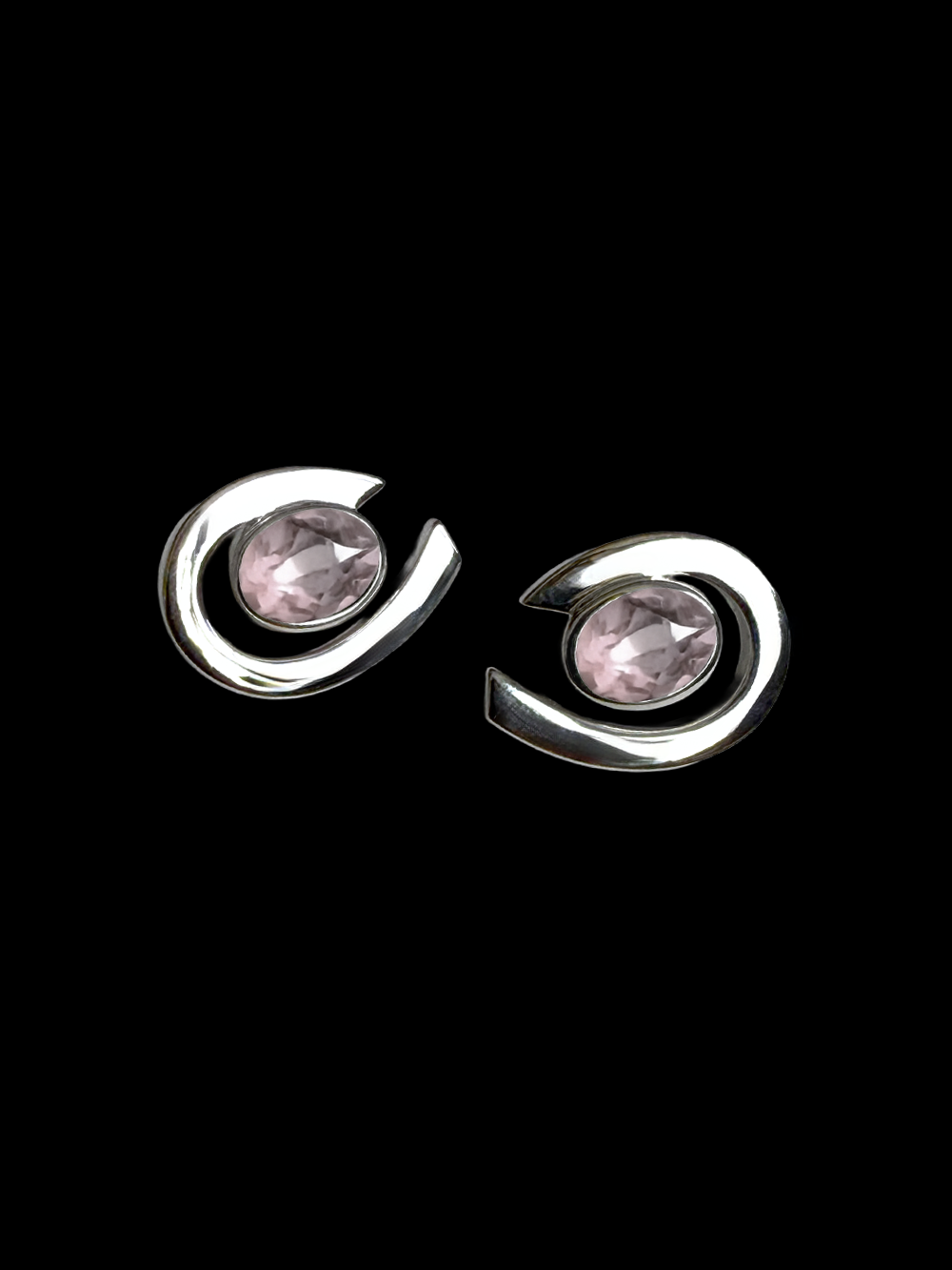 CURVA EARRING - Rose Quartz
